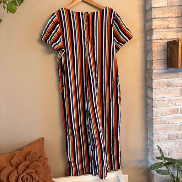UNCLE FRANK Stripes Wide Leg Jumpsuit - Picture 3 of 9